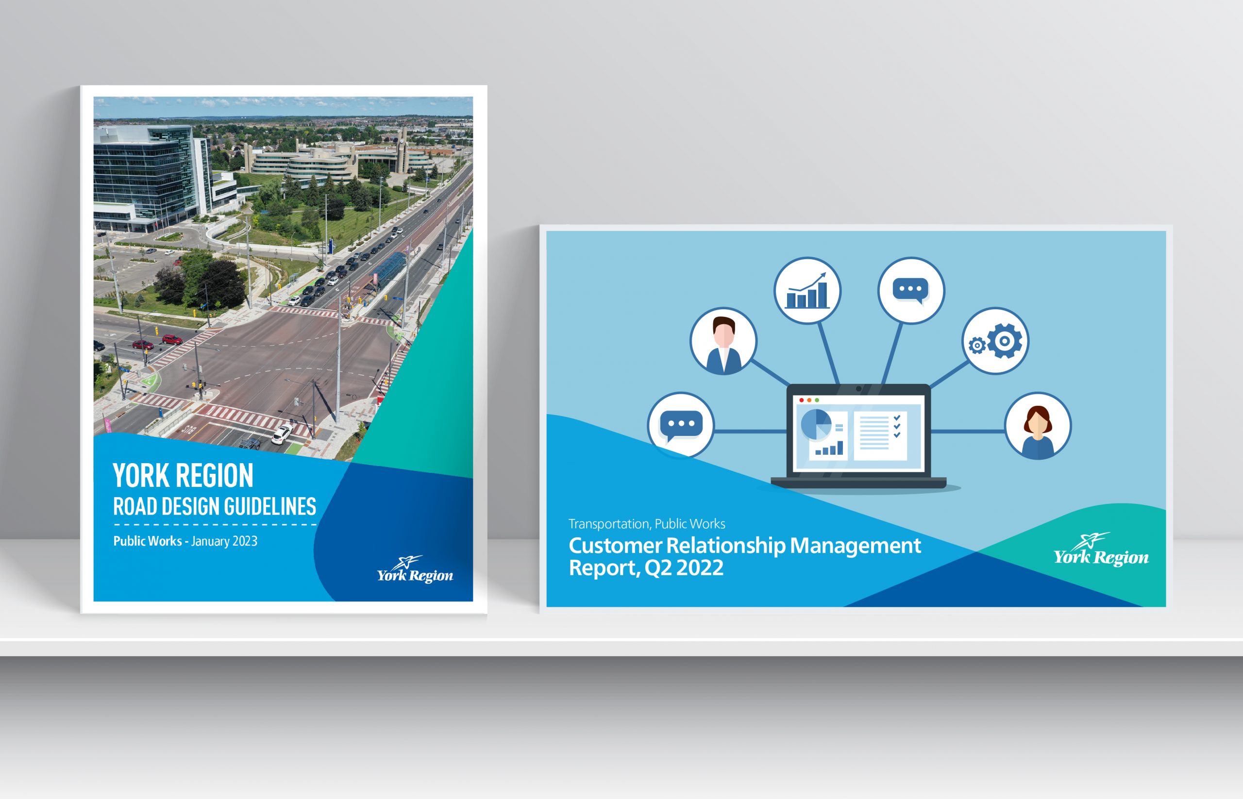 The cover of Road Design Guideline and Customer Relationship Management Report
